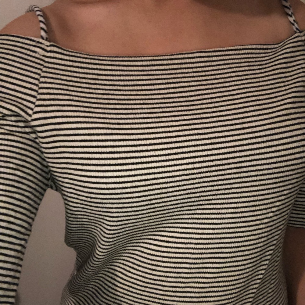 Off the shoulder stripped top